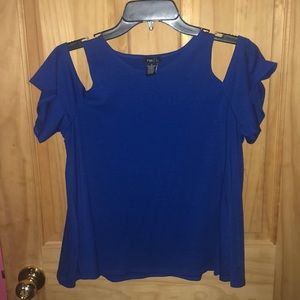 Rue 21 blue off the shoulder shirt